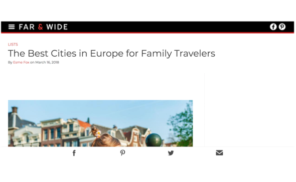 Family travel article by Esme Fox