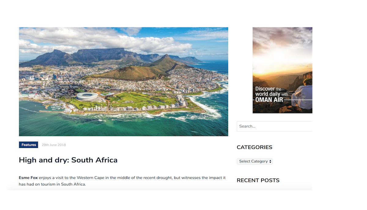 Article on South Africa by Esme Fox