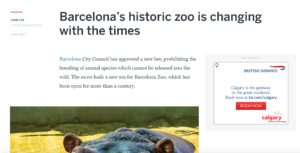 Barcelona Zoo article by Esme Fox for Lonely PlanetBarcelona Zoo article by Esme Fox for Lonely Planet