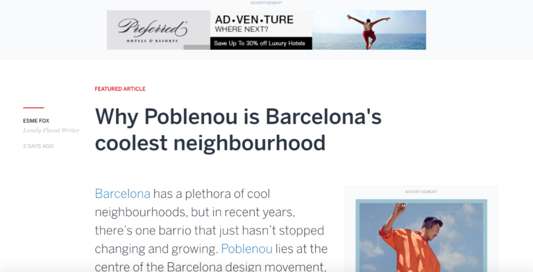 Why Poblenou is Barcelona's coolest neighbourhood by Esme Fox for Lonely Planet