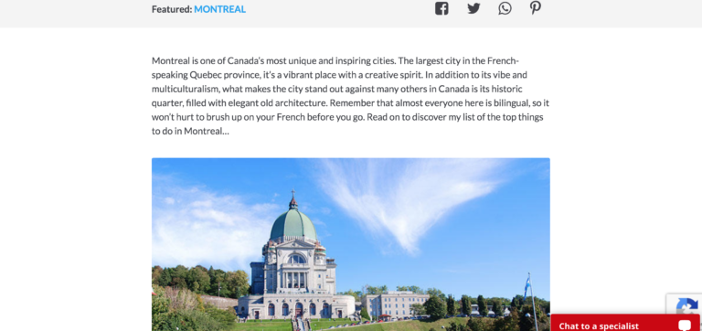 Montreal article for Flight Centre by Esme Fox