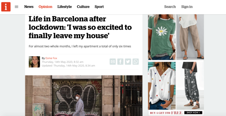 Barcelona after lockdown for iNewspaper