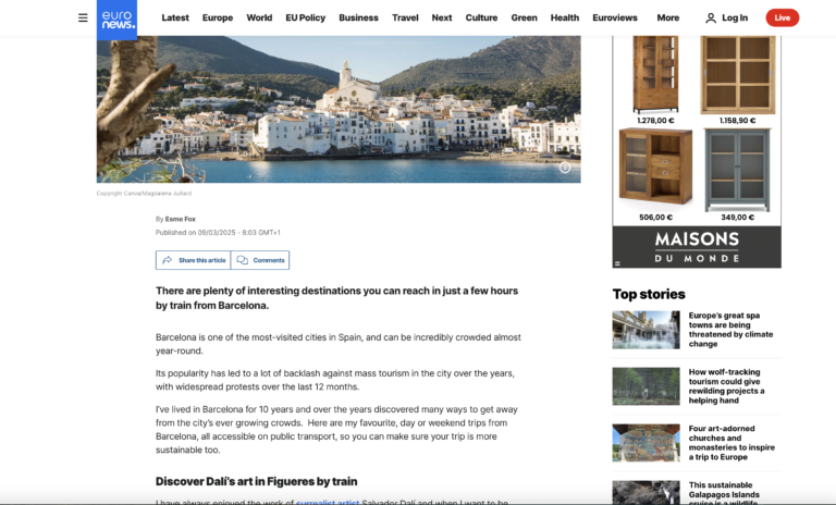 Car free trips from Barcelona