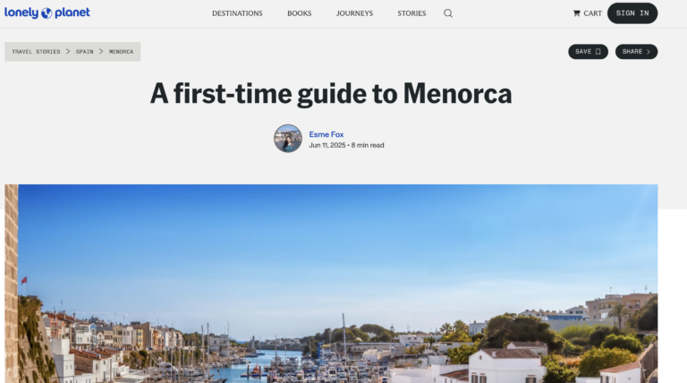 Menorca article.